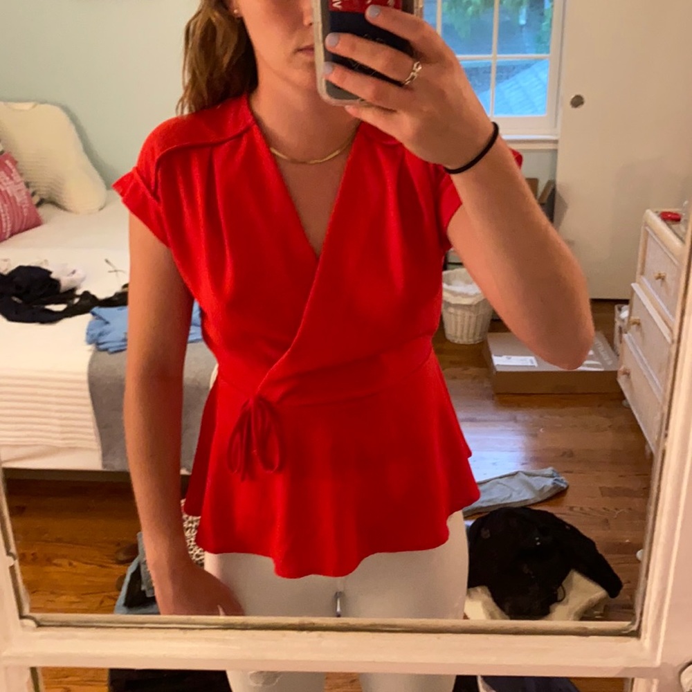 Red formal shirt